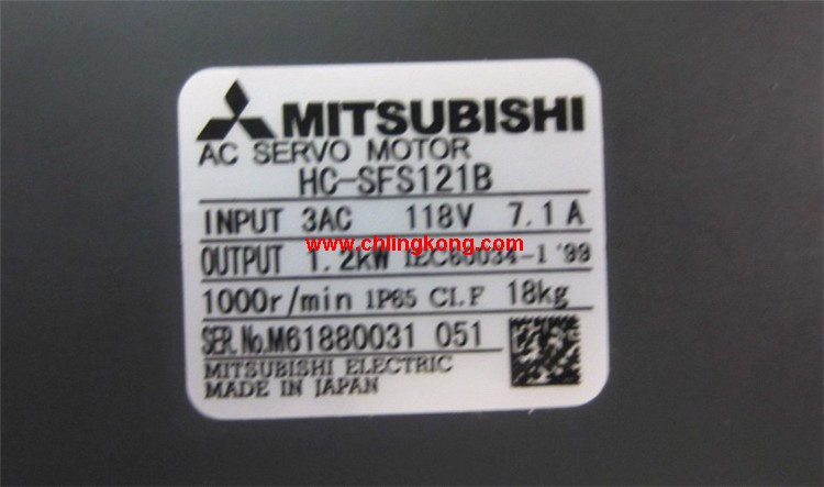 三菱中慣量中功率電機(jī)HC-SFS121B